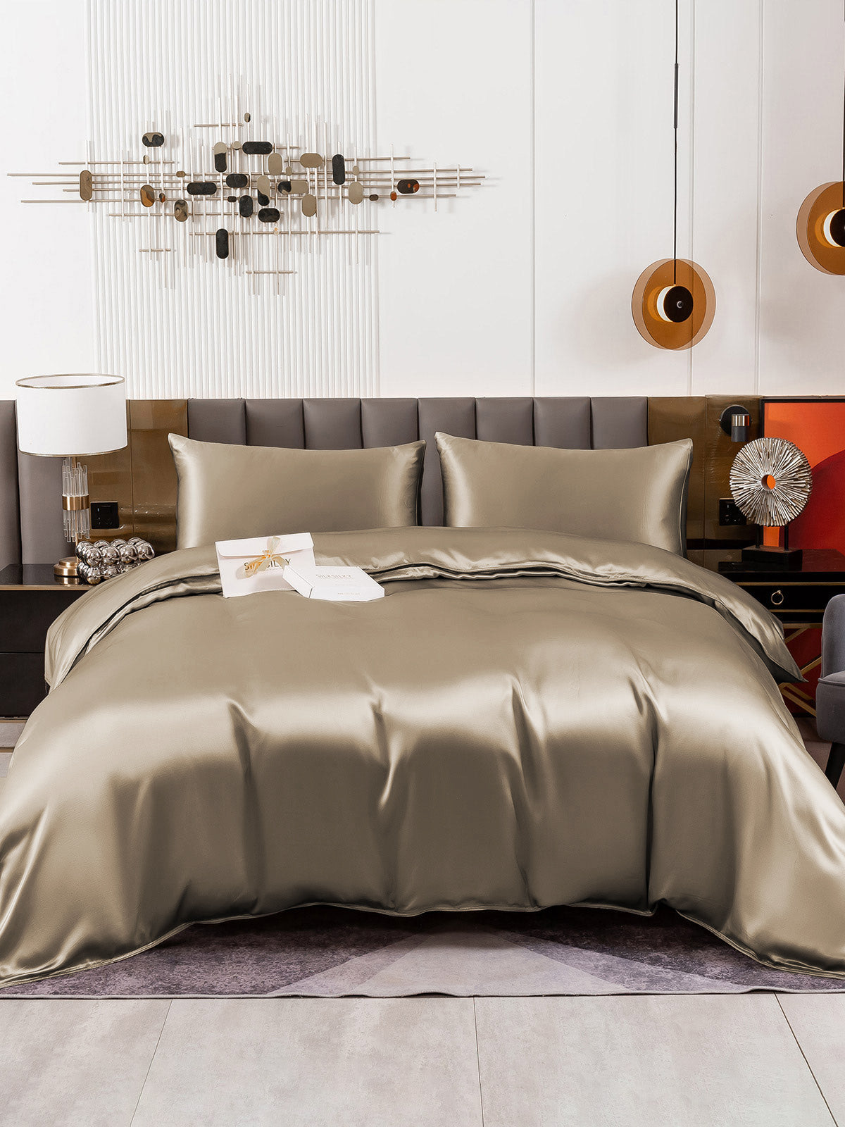 [Kaki] SilkSilky-NO 19Momme Bedding Set 002