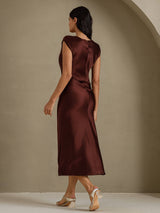 [Kaffe] SilkSilky-NO Cap Sleeve Kjole 002