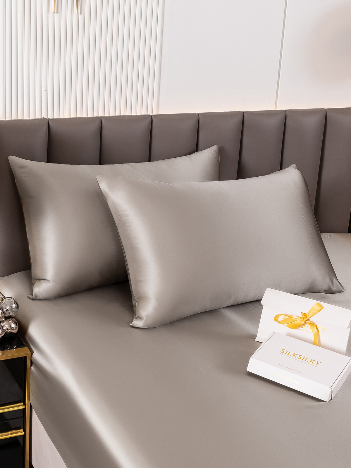 [Grå] SilkSilky-NO 19Momme Pillowcase 003