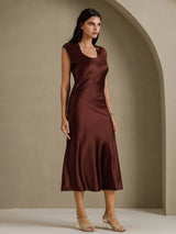 [Kaffe] SilkSilky-NO Cap Sleeve Kjole 003