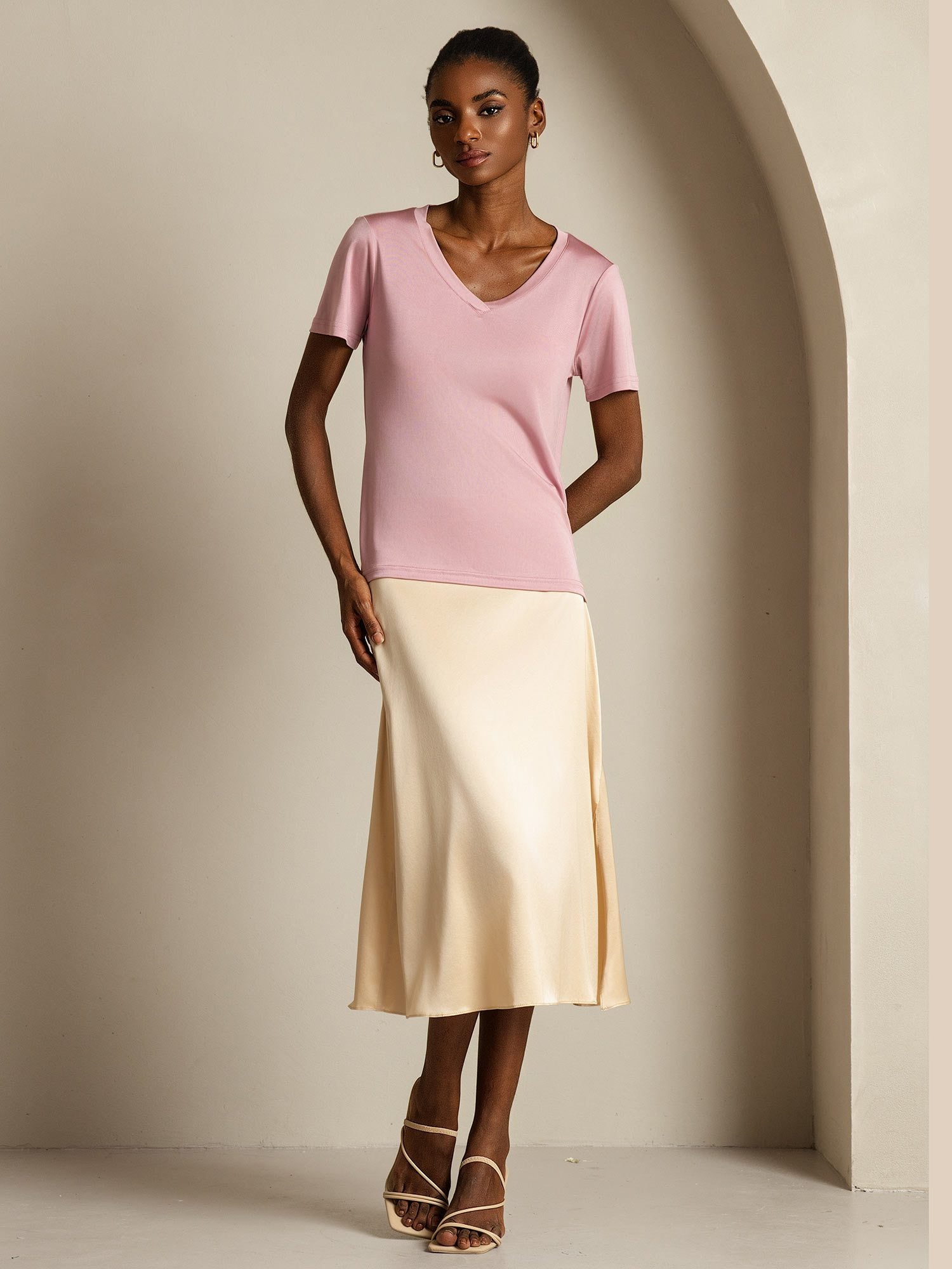 [BlekMauve] SilkSilky-NO Silke Womens T-Shirt 009
