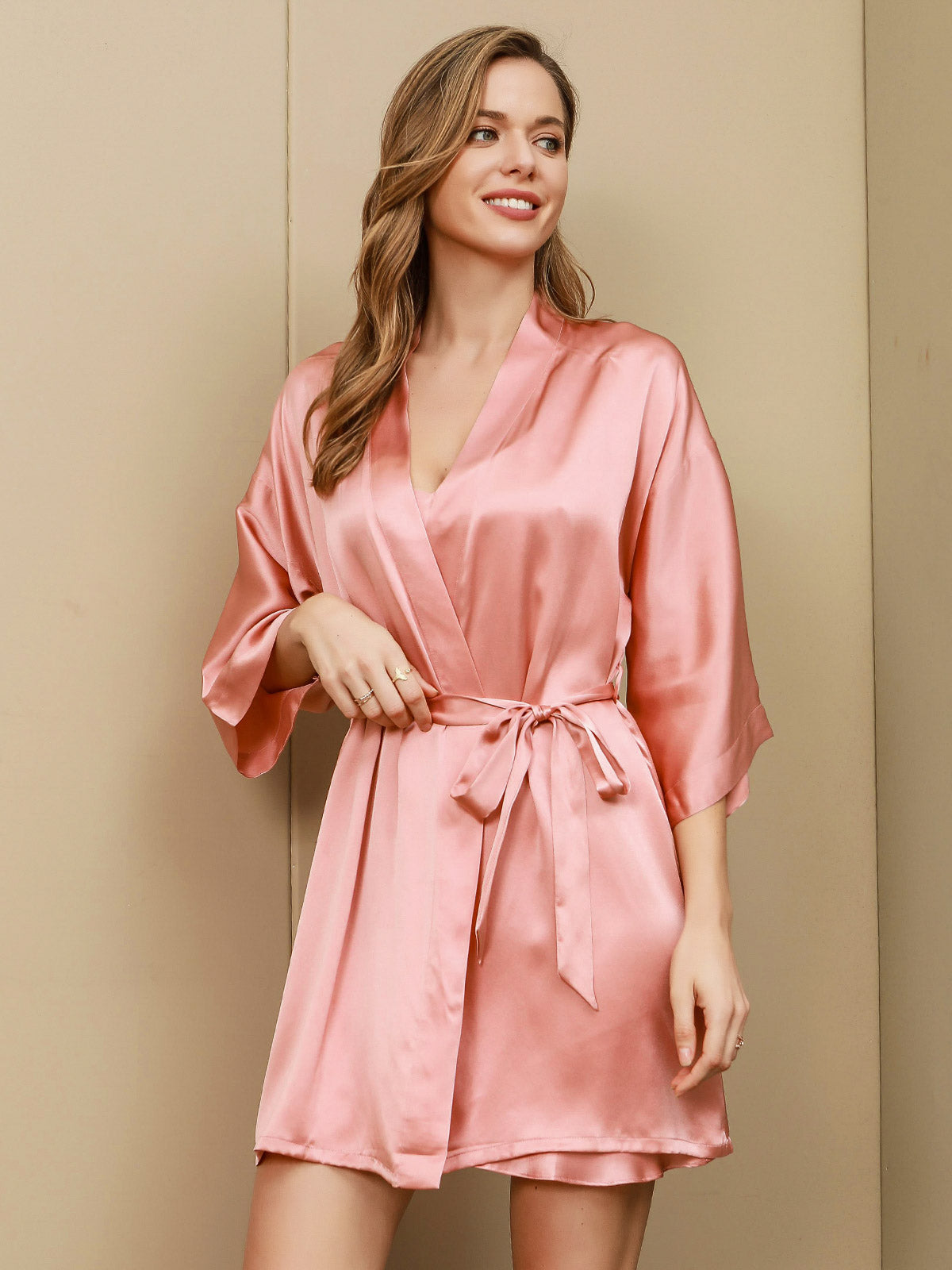 [Rosa] SilkSilky-NO Nightgown&Robe Set 003
