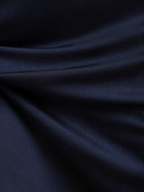 [Mørke blå] SilkSilky-NO Short Sleeve Round Neck Nattkjole 005