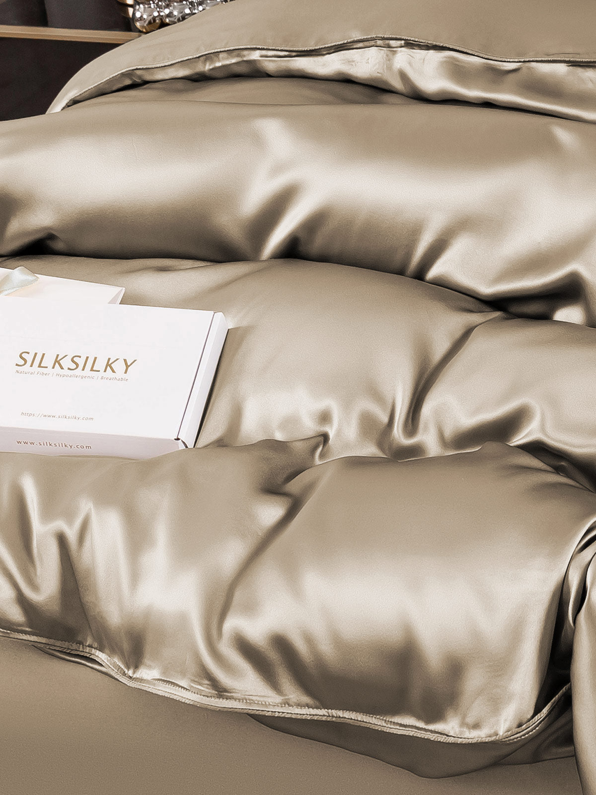 [Kaki] SilkSilky-NO 19Momme Duvet Cover 005