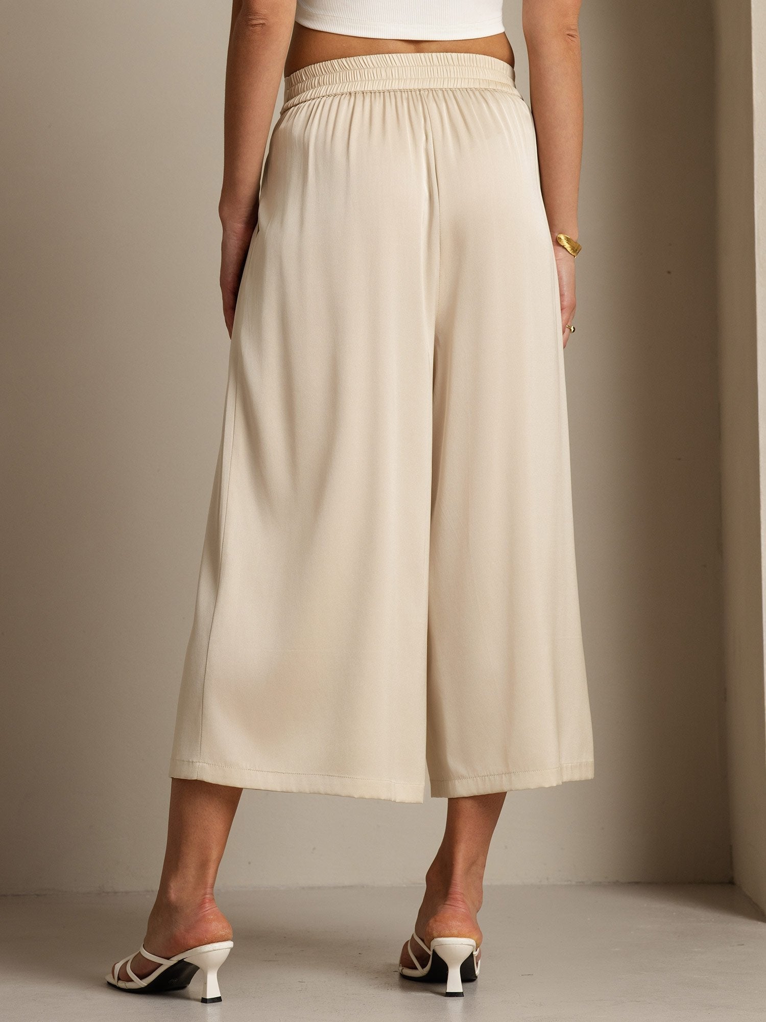 [Beige] SilkSilky-NO 19Momme Silke Womens Pants 006