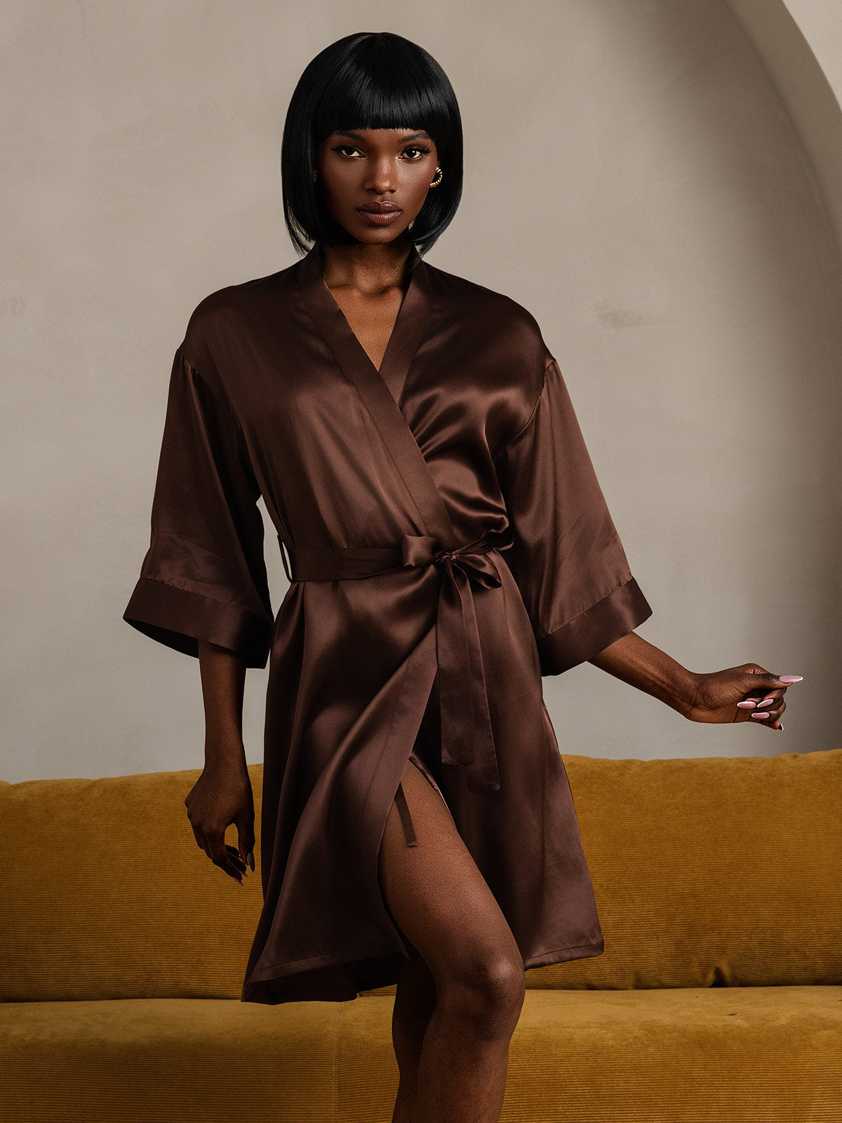 [Kaffe] SilkSilky-NO Womens Robe 007