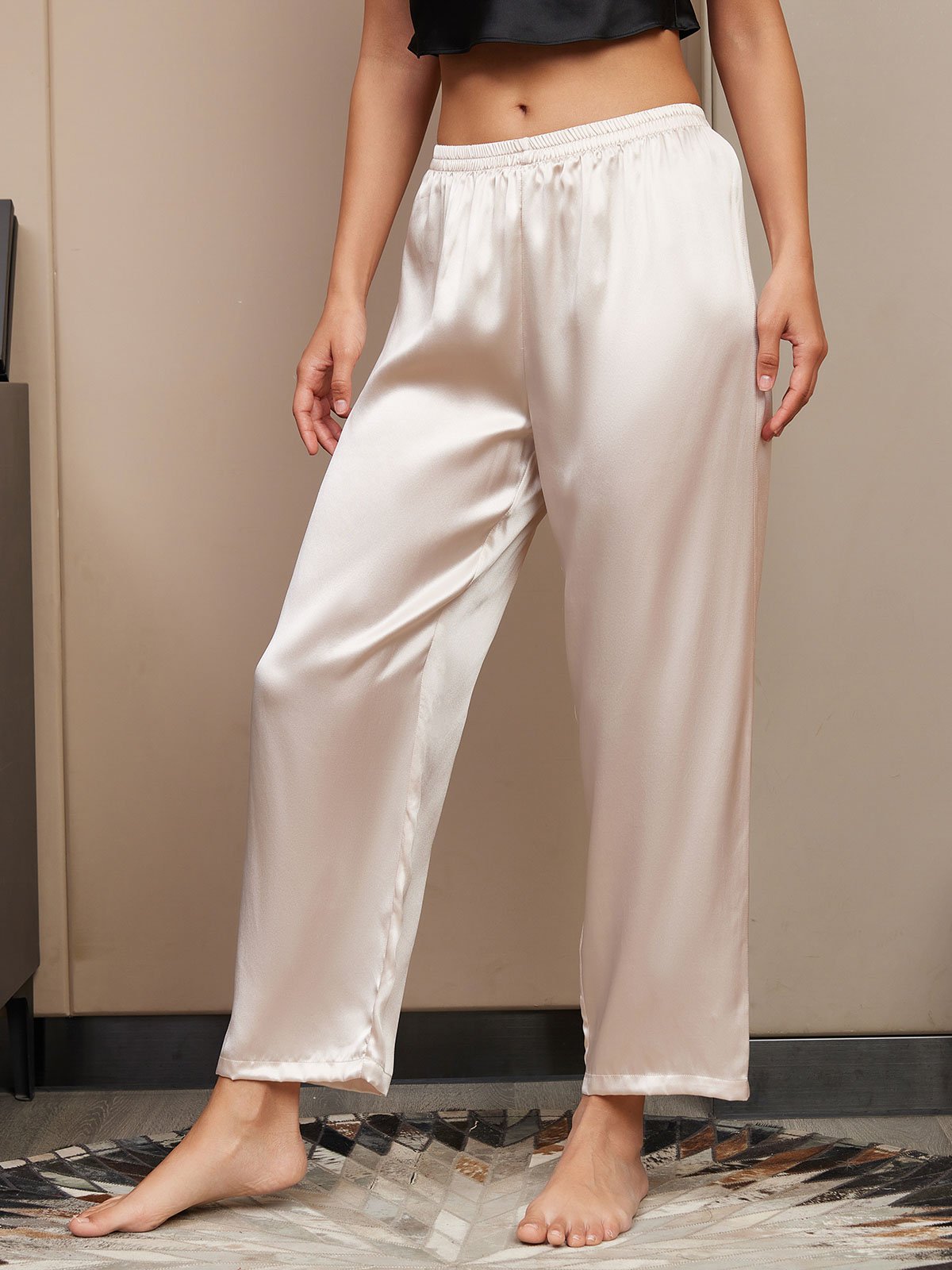 [Lys Beige] SilkSilky-NO Womens Sleep Bottoms 003