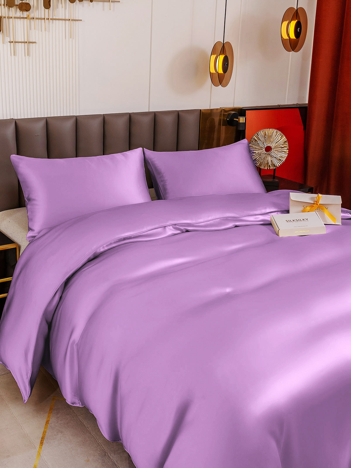 [Lavendel] SilkSilky-NO 19Momme Bedding Set 004
