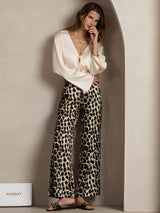 [Leopard] SilkSilky-NO 19Momme Silke Womens Pants 005,
