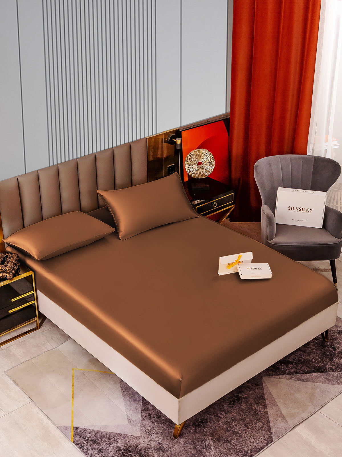 [Kaffe] SilkSilky-NO 22Momme Bedding Set 002