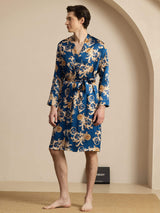 [Navy Drage] SilkSilky-NO Long Sleeve Mens Robe 004