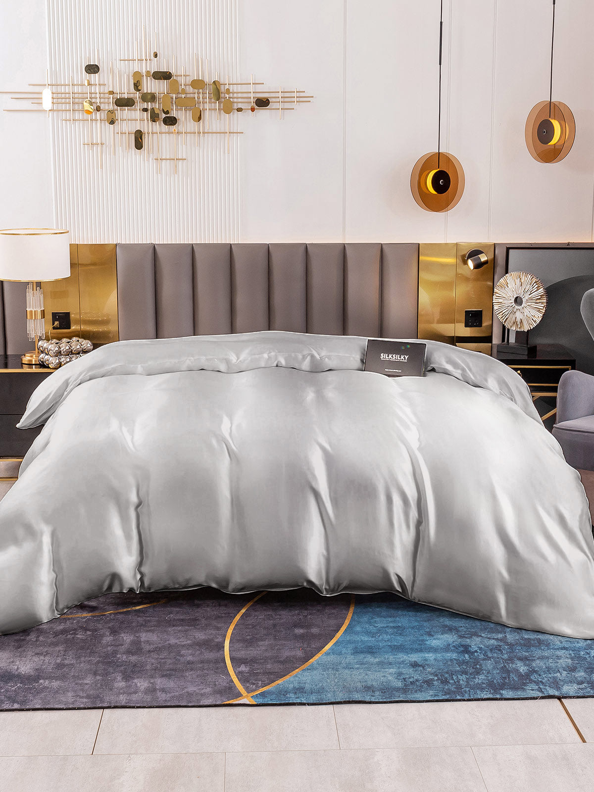 [Sølv] SilkSilky-NO 19Momme Duvet Cover 003