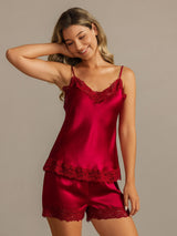 [Vin] SilkSilky-NO Spaghetti Strap V Neck Camisole sett 001