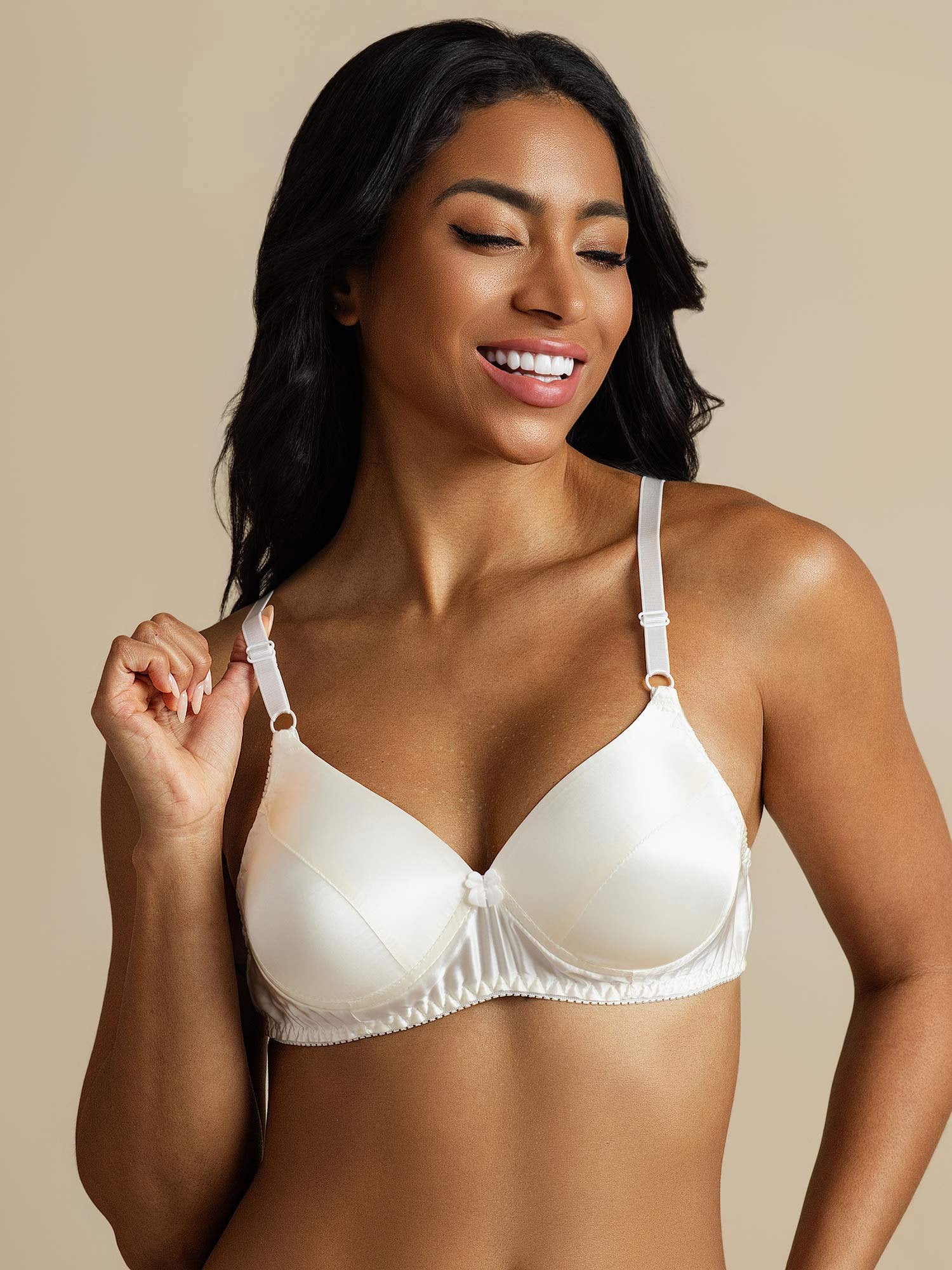 [Hvit] SilkSilky-NO Silke Bra 001,