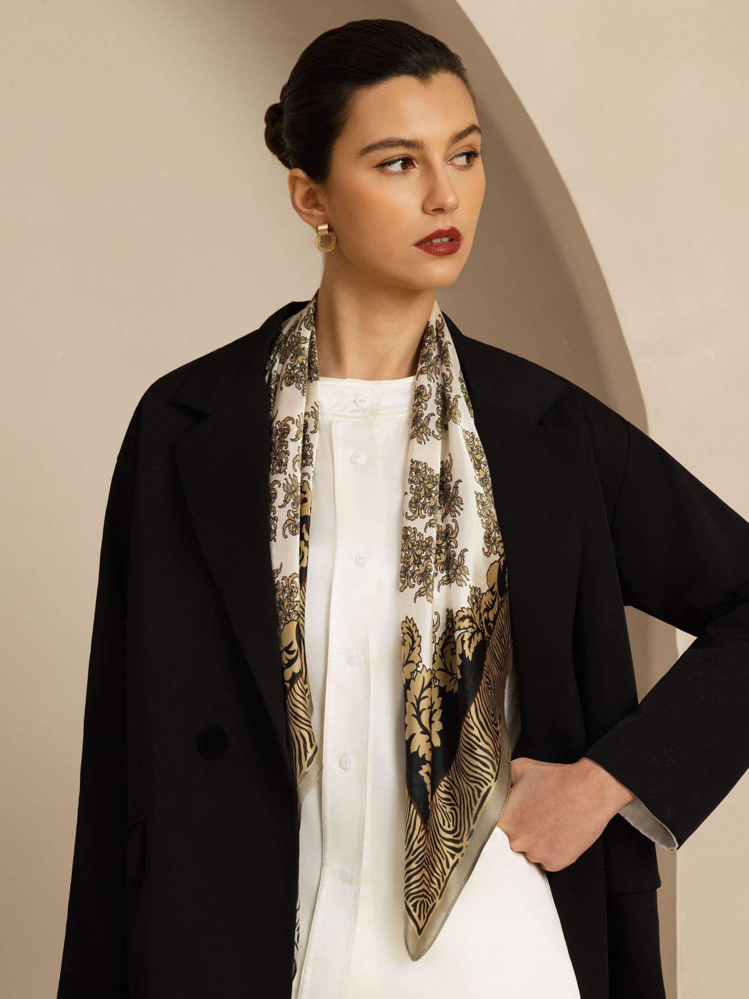 [P109] SilkSilky-NO Pure Silk Scarf 002