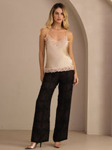 [Champagne] SilkSilky-NO V Neck Camisole Topp 006
