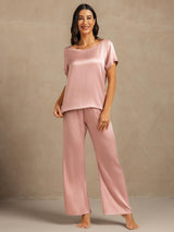 [Ferskenhud] SilkSilky-NO 19Momme Pyjamas for Kvinner 007
