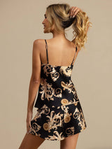 [Svart Drage] SilkSilky-NO Spaghetti Strap V Neck Camisole sett 002