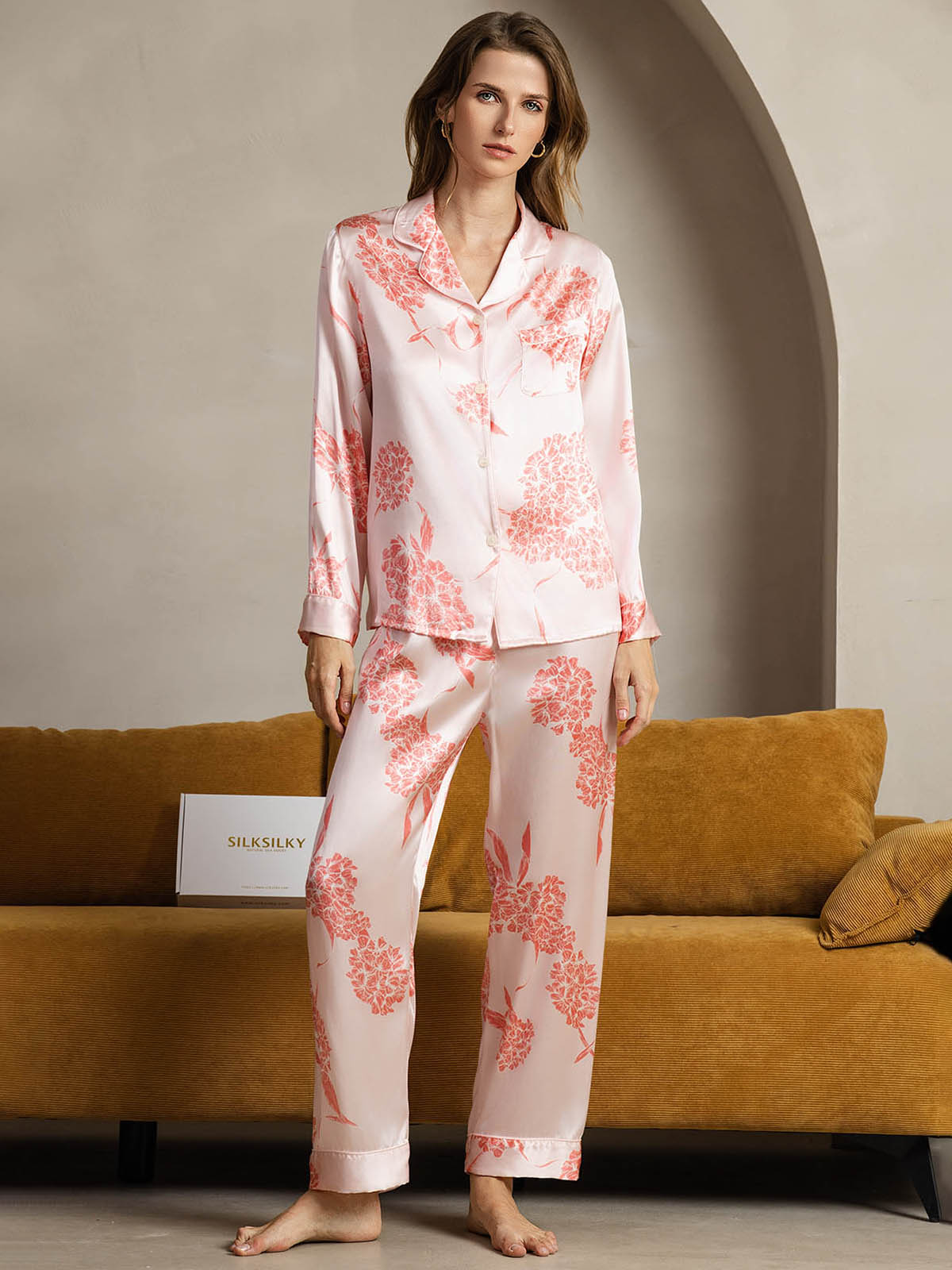 [Korallblomster] SilkSilky-NO Womens Pajamas 001