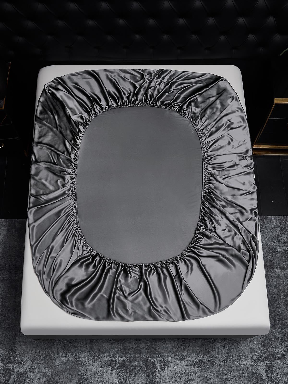 [Mørkegrå] SilkSilky-NO 19Momme Bedding Set 003