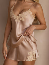 [Rosa] SilkSilky-NO Spaghetti Strap V Neck Camisole sett 006