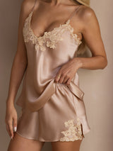 [Rosa] SilkSilky-NO Spaghetti Strap V Neck Camisole sett 006