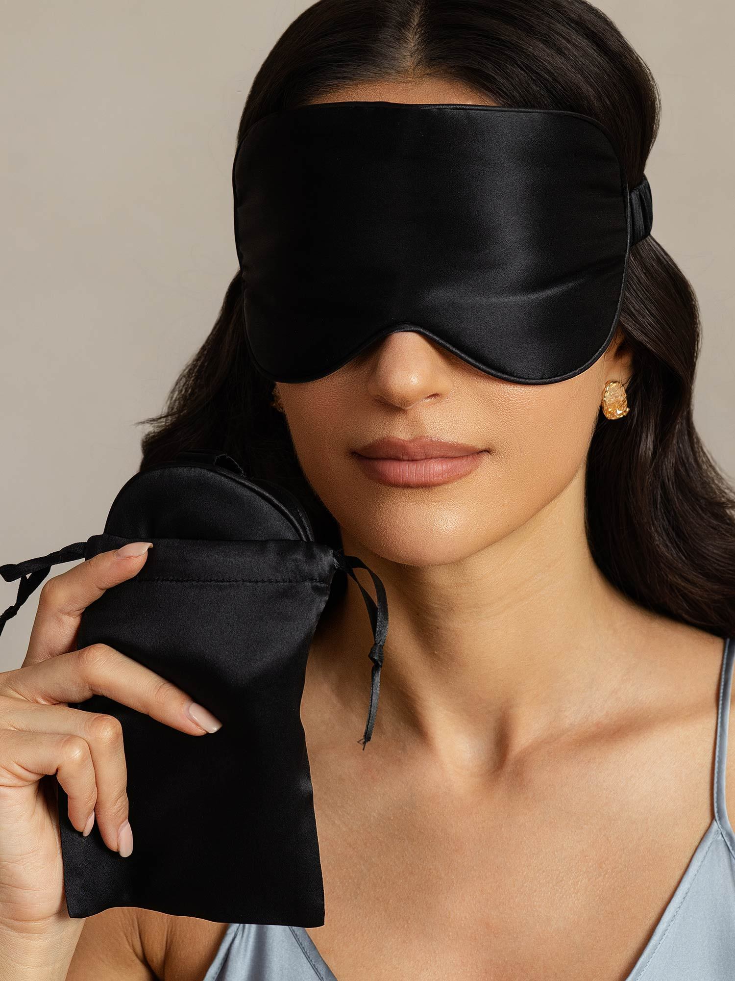 [Svart] SilkSilky-NO Silke Eye Mask 006