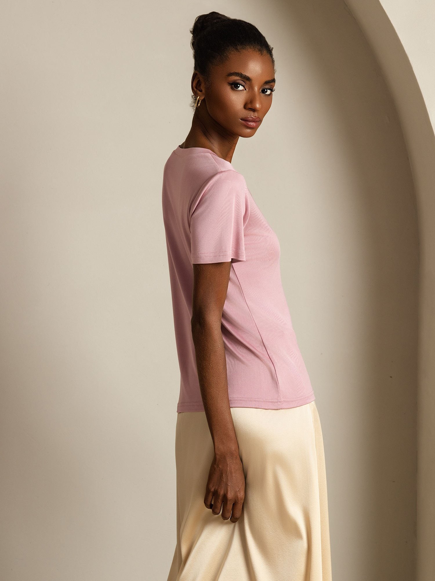 [BlekMauve] SilkSilky-NO Silke Womens T-Shirt 006