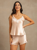 [Rosa] SilkSilky-NO Spaghetti Strap V Neck Camisole sett 007