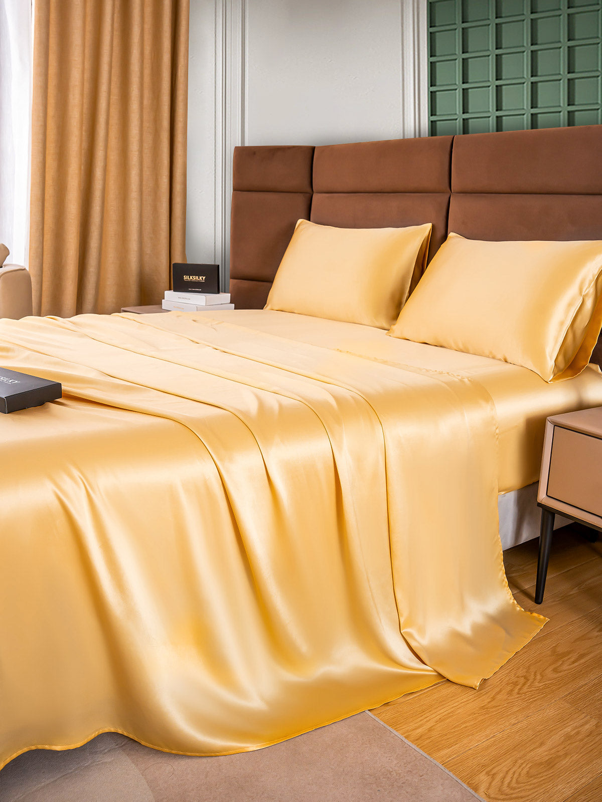 [Champagne] SilkSilky-NO 25Momme Bedding Set 004