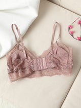 [Blek Mauve] SilkSilky-NO Silk Knitted Bra 006