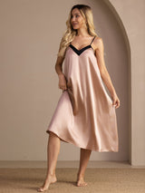 [Toscana] SilkSilky-NO V Neck Nattkjole 003
