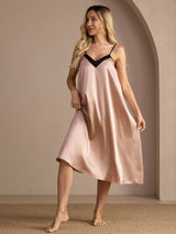 [Toscana] SilkSilky-NO V Neck Nattkjole 003