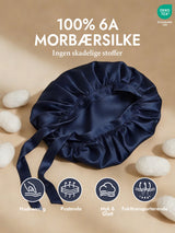 [Mørke blå] SilkSilky-NO Sovehette 002