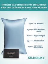 [Lyse Blå] SilkSilky-NO 19Momme Pillowcase 002