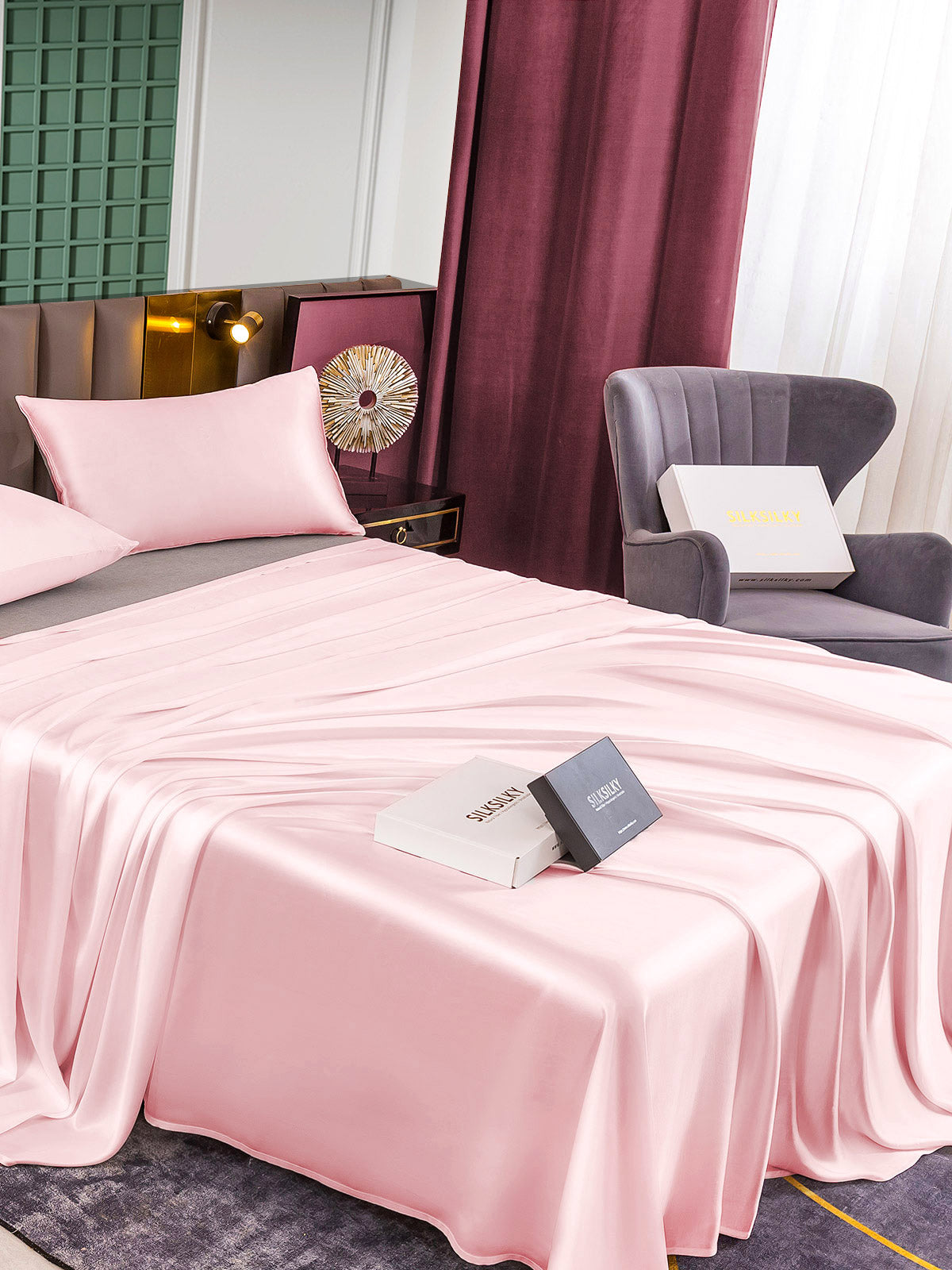 [Rosa] SilkSilky-NO 25Momme Bedding Set 004