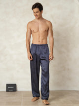 [Marine Ginkgo] SilkSilky-NO Men's Sleep Shorts 005
