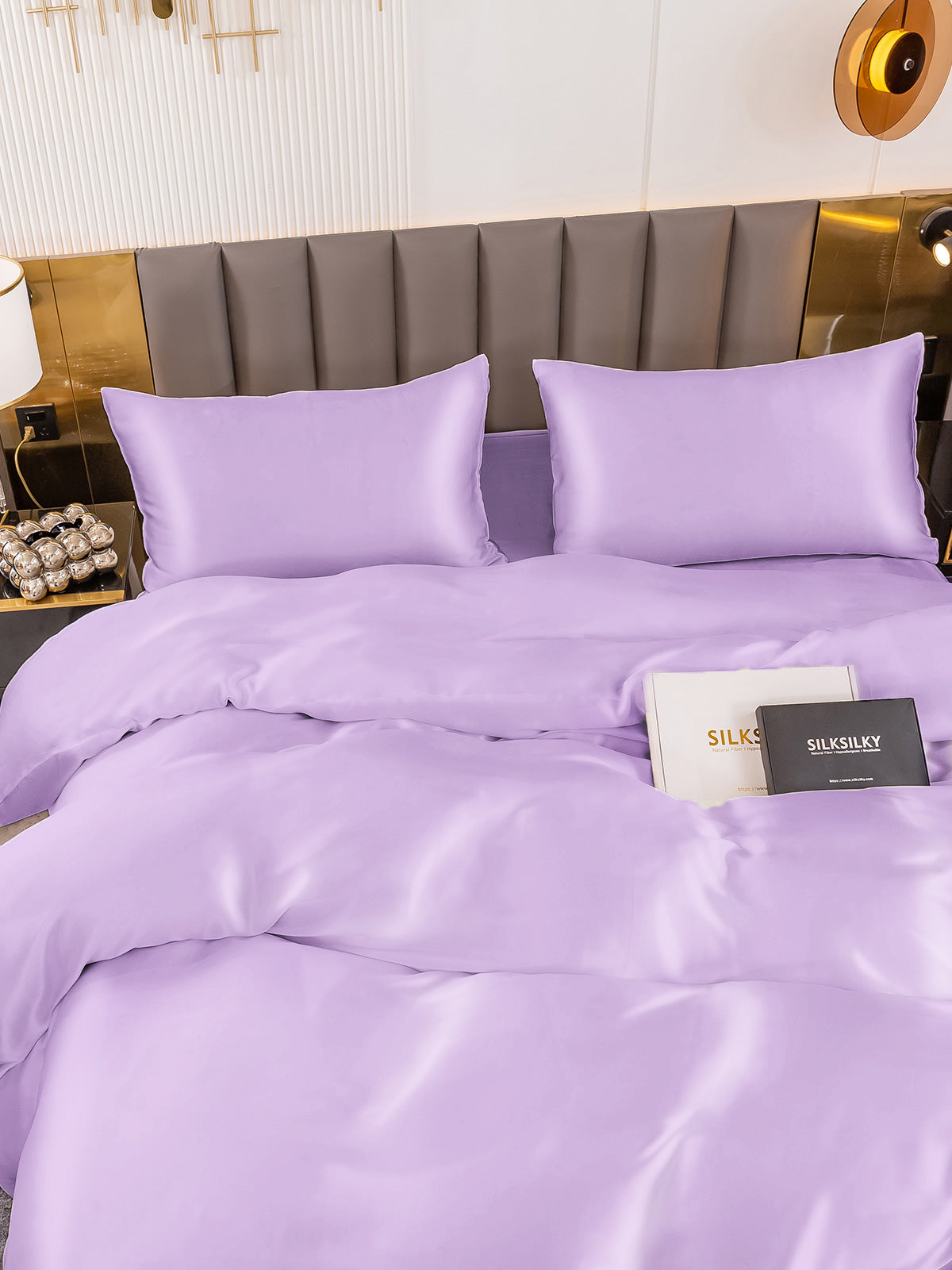 [Lavendel] SilkSilky-NO 19Momme Bedding Set 004