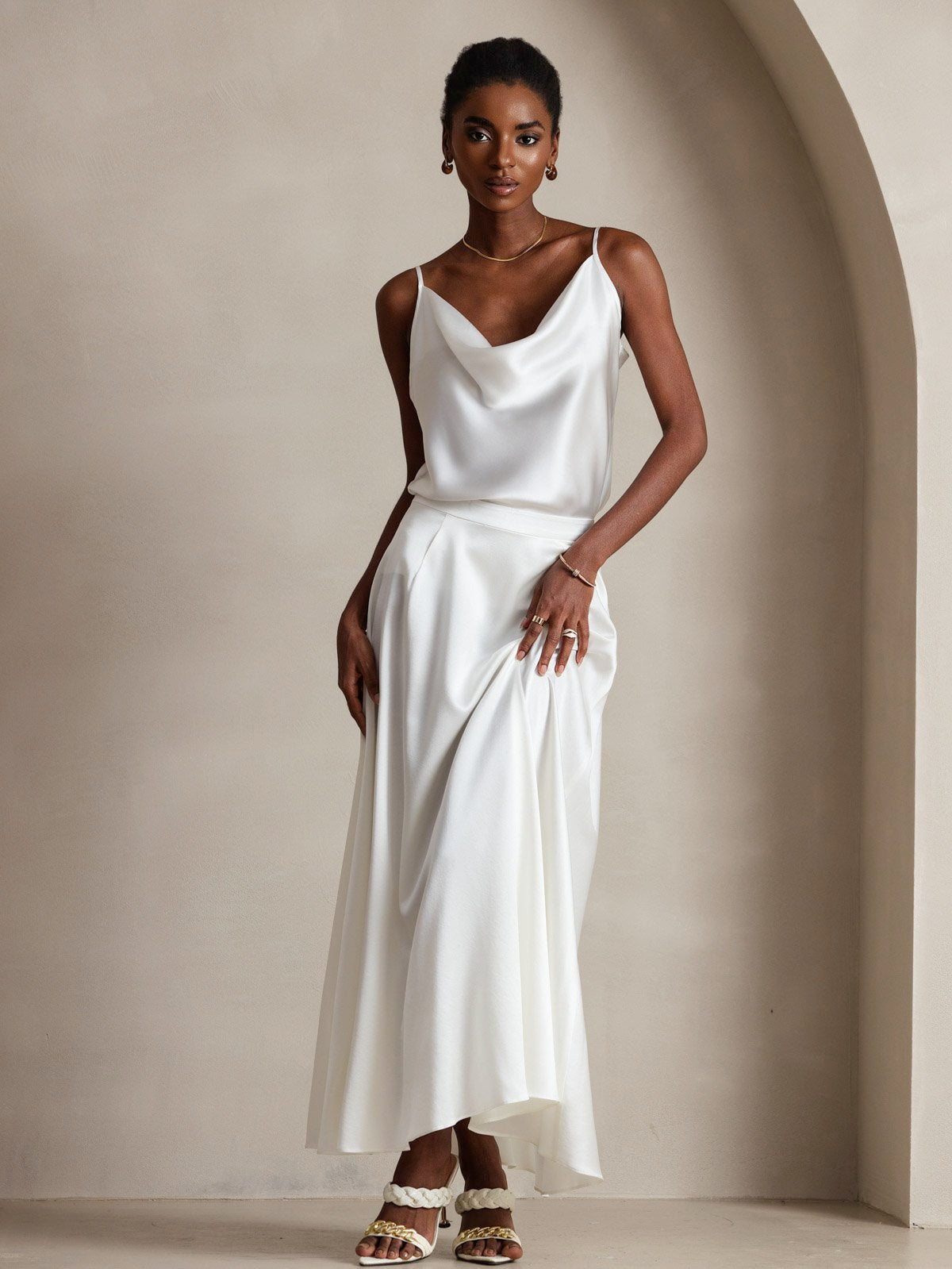 [Hvit] SilkSilky-NO 19Momme Silke Camisoles 001