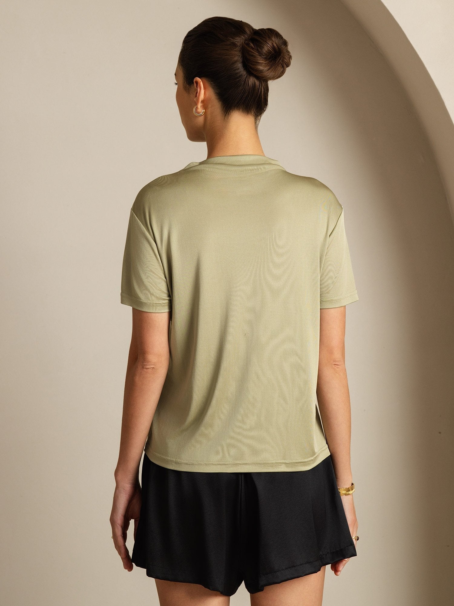 [Tørket Urte] SilkSilky-NO Silke Womens T-Shirt 002