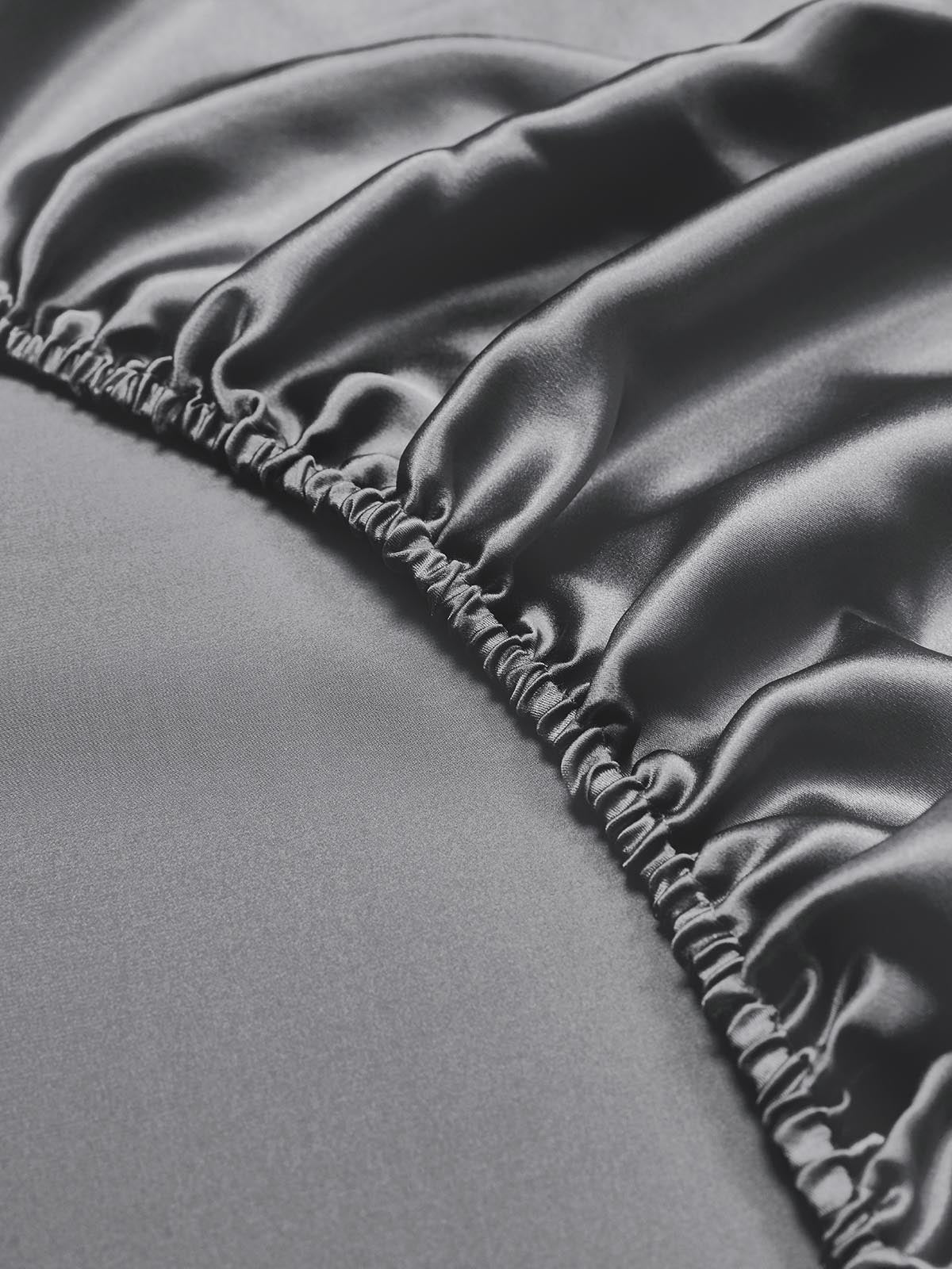 [Mørkegrå] SilkSilky-NO 19Momme Bedding Set 004
