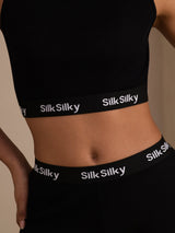 [Svart] SilkSilky-NO Sleeveless Crew Neck Women's Outfit Sets 006