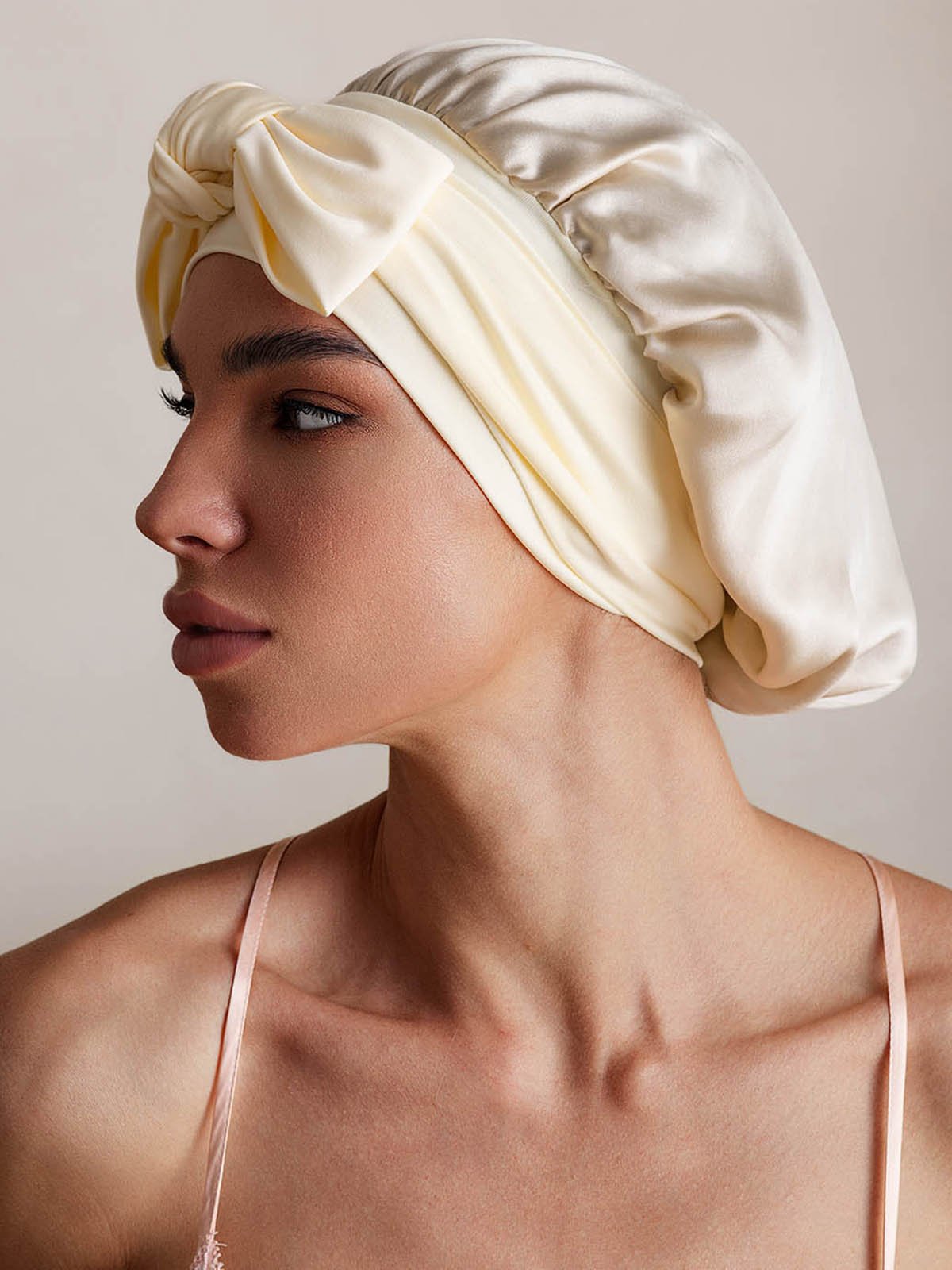 SilkSilky-NO Silke Sleep Cap Beige 002