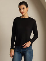 [Svart] SilkSilky-NO Silke Womens T-Shirt 008
