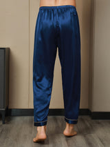 [Mørke blå] SilkSilky-NO Mens Sleep Bottoms 008,