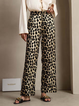 [Leopard] SilkSilky-NO 19Momme Silke Womens Pants 001,