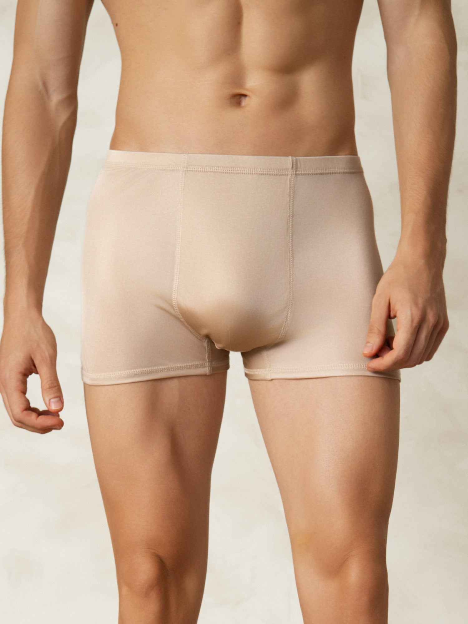 [Beige] SilkSilky-NO Mens Underwear 001