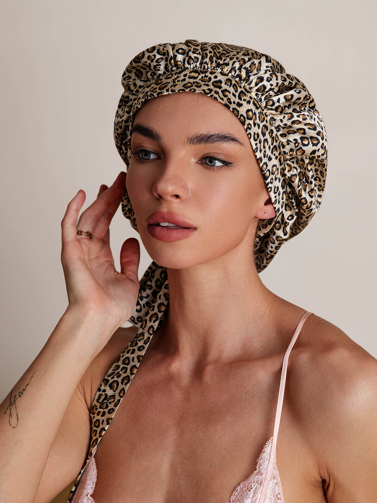 [Leopard] SilkSilky-NO Sleep Cap 002