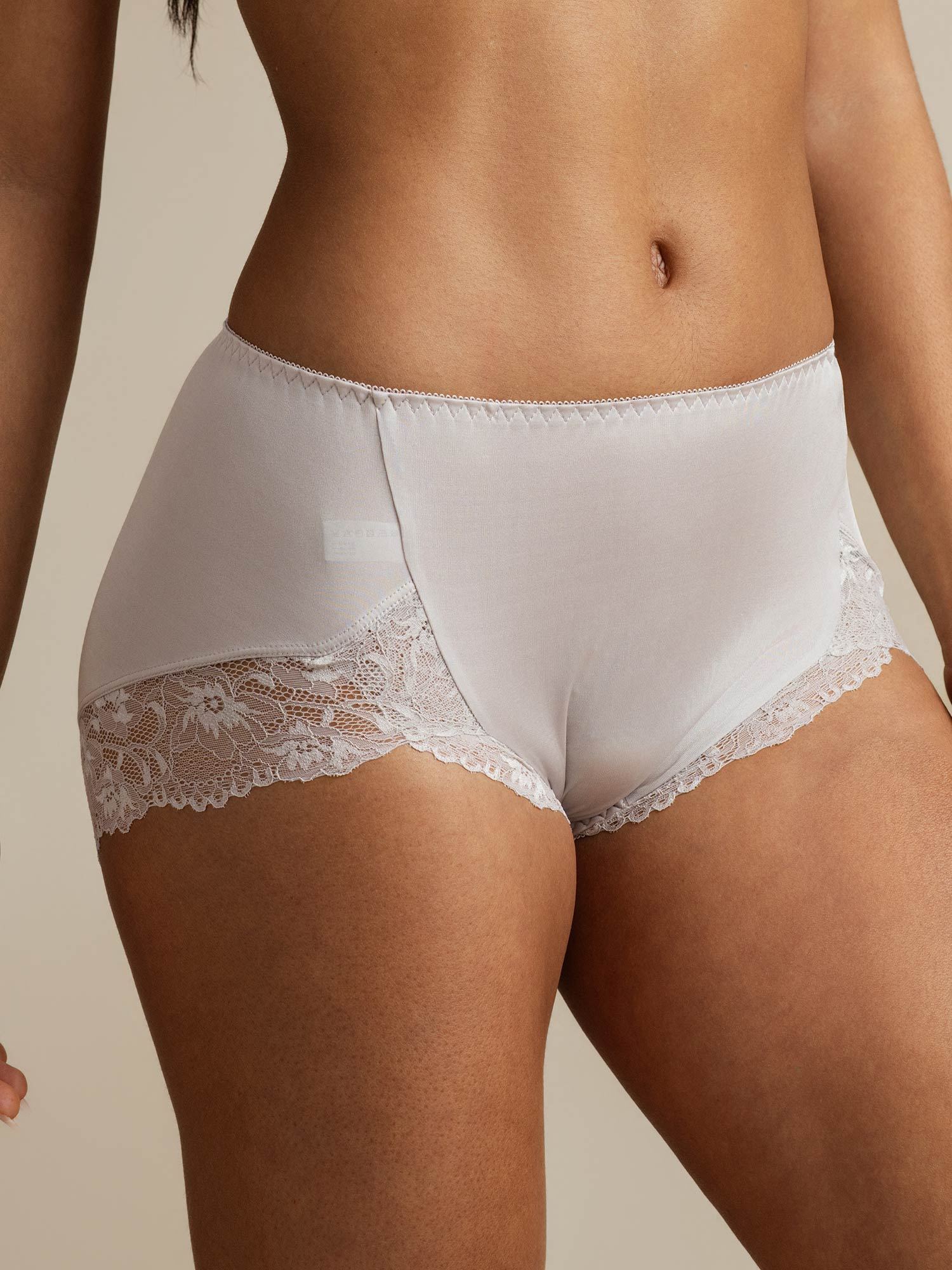 [Grå] SilkSilky-NO 100% Silk Jersey Dameundertøy 001