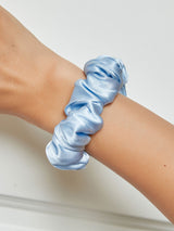 [Lyse Blå] SilkSilky-NO Scrunchie 001